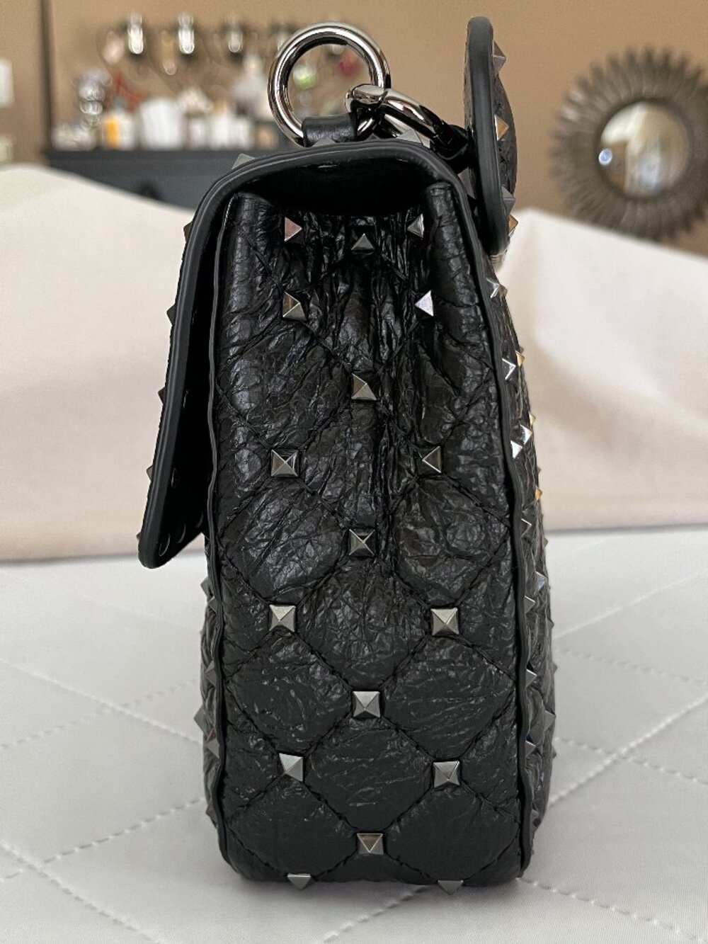 Valentino Garavani Medium Nappa Rockstud Spike Bag - Authentic - Picture 8 of 17
